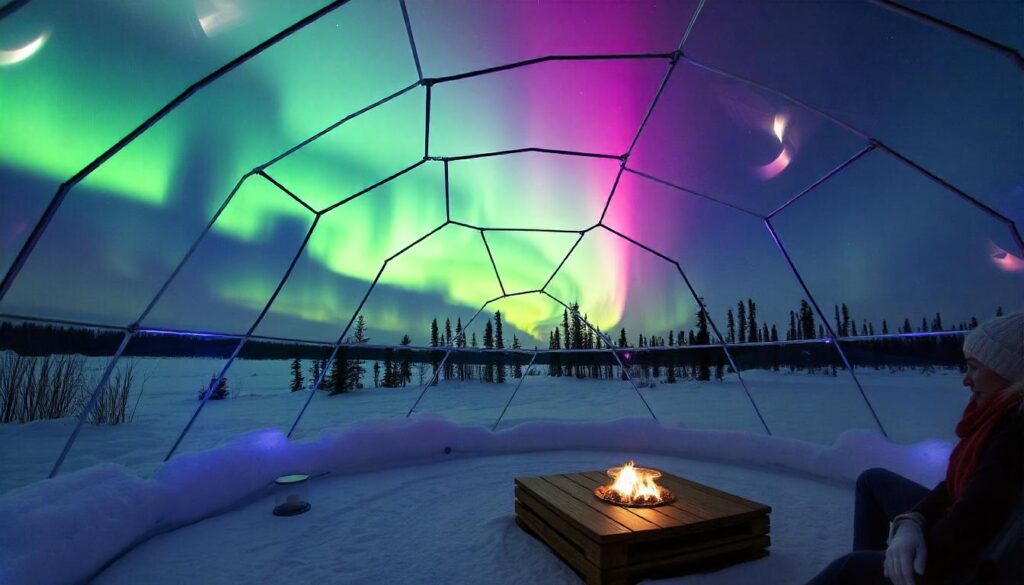 freepik northern lights from a glass igloo in finland 68203